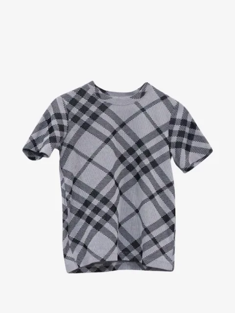 Burberry Pre-Owned playera con motivo de cuadros y cuello redondo