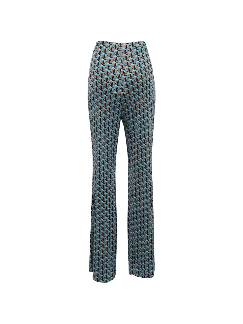Diane Von Furstenberg Vintage Brooklyn printed flared trousers - Blauw