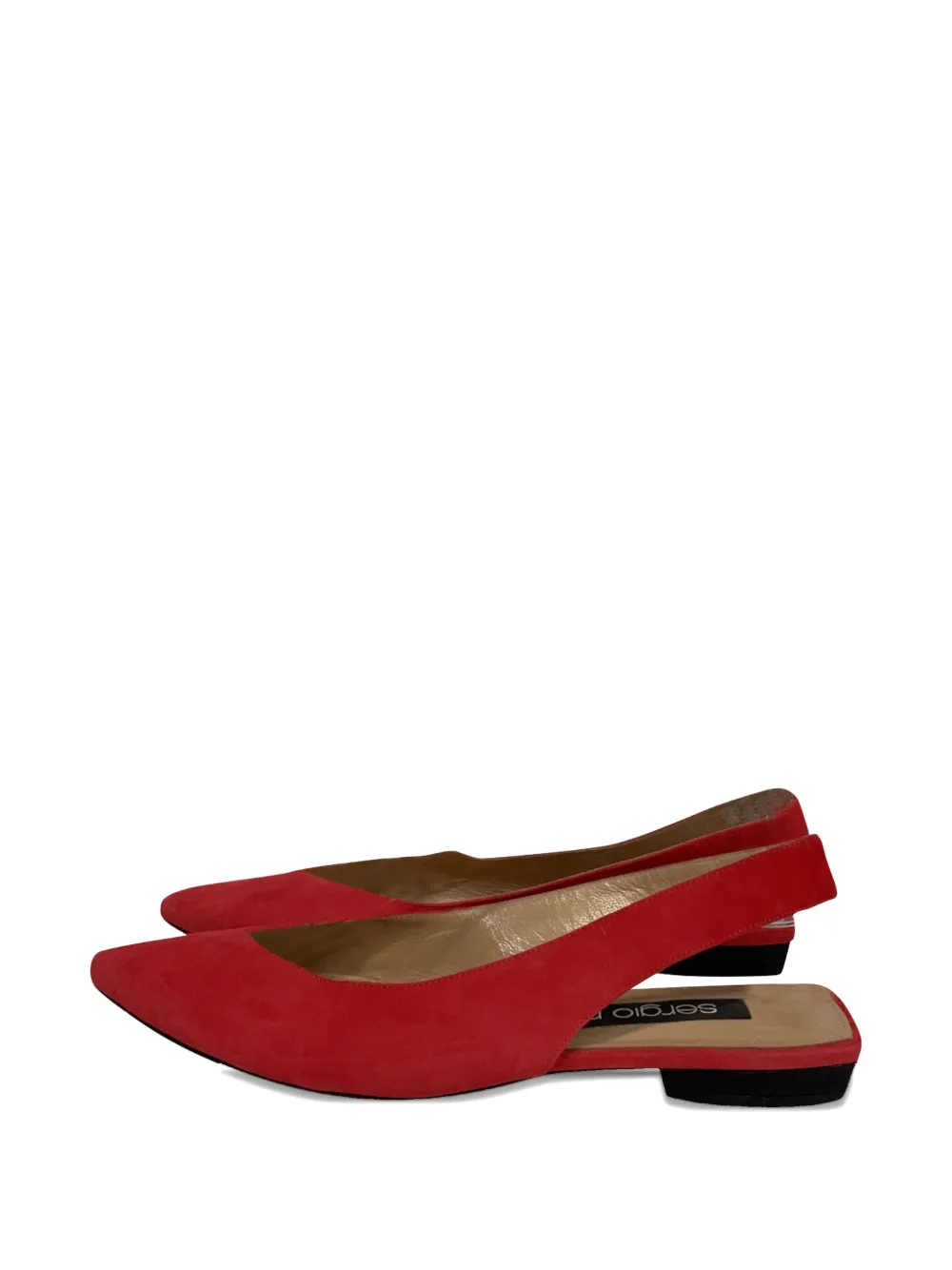Sergio Rossi Vintage Milano slingback ballet flats - Rood
