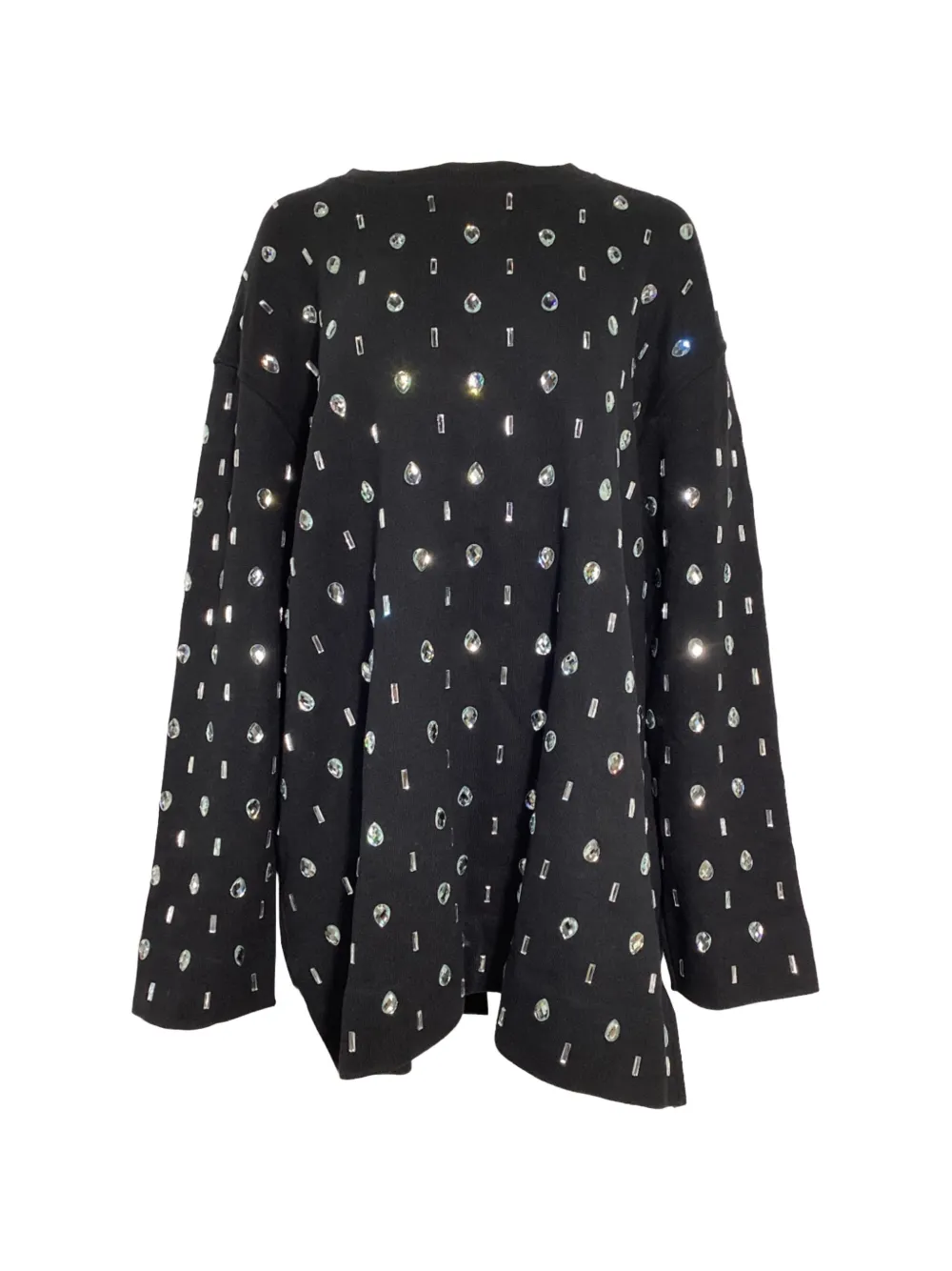 Dries Van Noten Pre-Owned crystal-embellished top - Nero