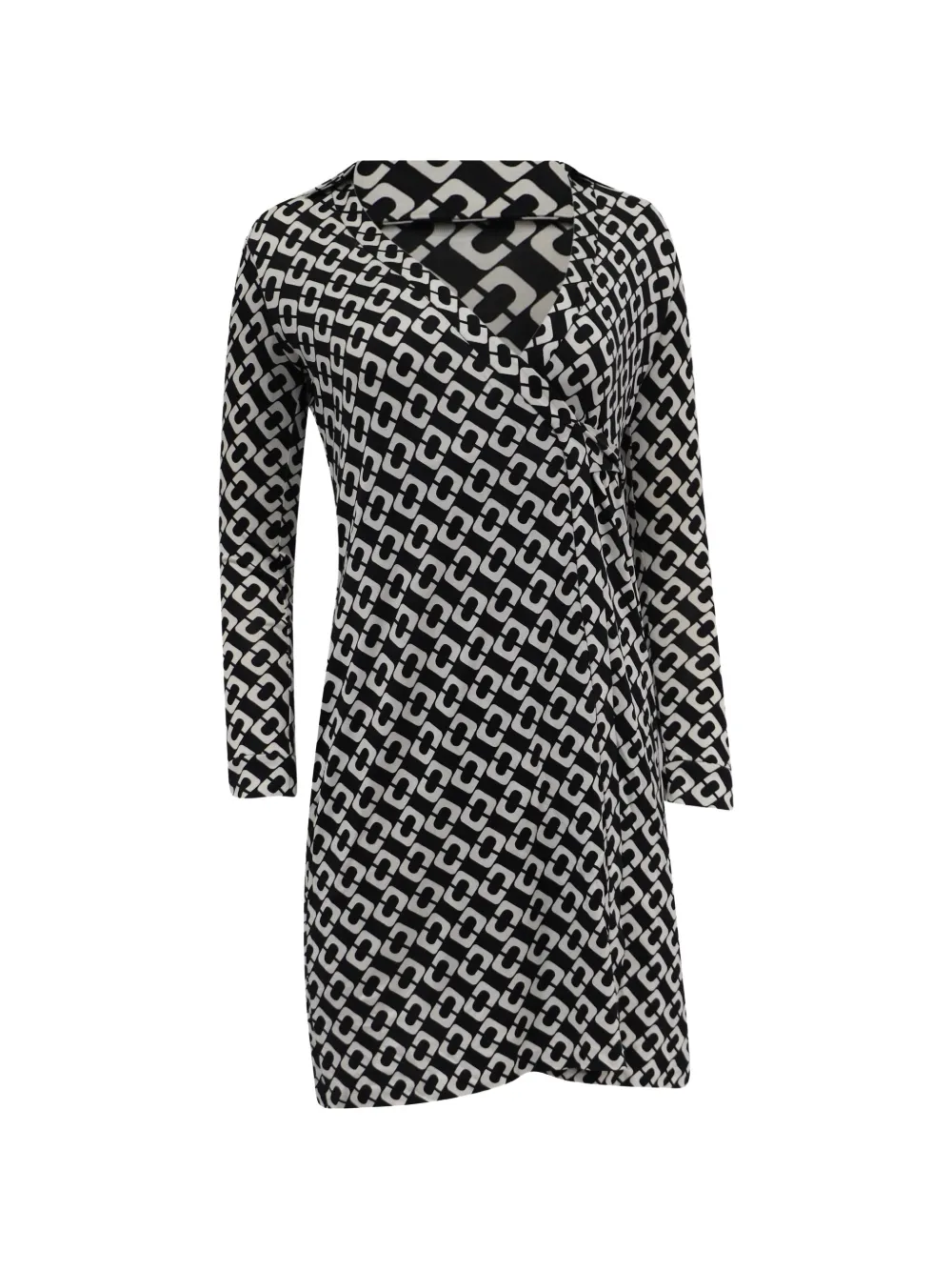 Diane Von Furstenberg Vintage printed wrap mini dress - Nero