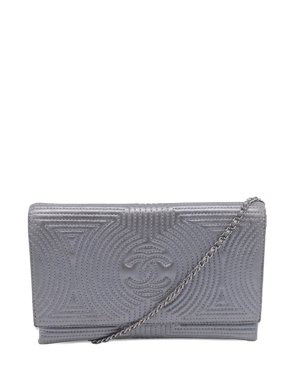 CHANEL Pre-Owned 2019 Korean Garden quilted clutch - Grigio