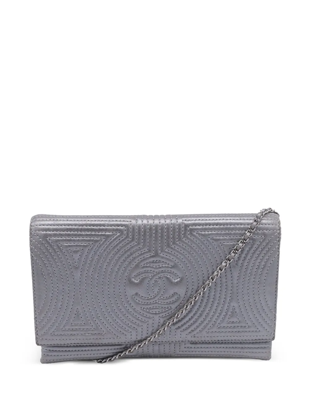 CHANEL Pre-Owned 2019 Korean Garden quilted clutch - Grigio