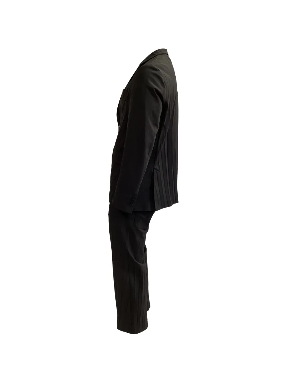 Valentino Garavani Pre-Owned pleated notched-lapel suit - Nero