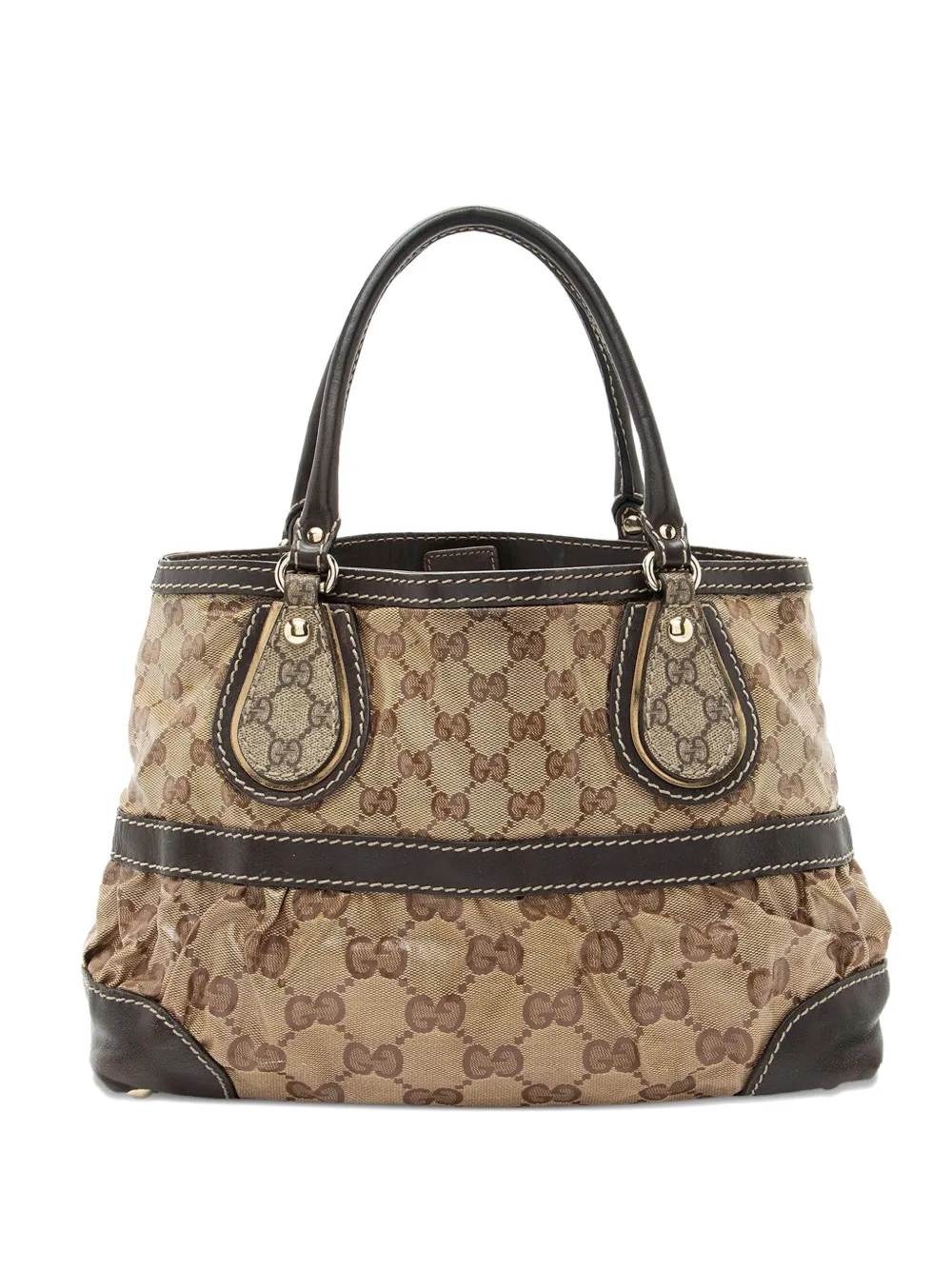 Gucci Pre-Owned gg-pattern supreme satchel - Toni neutri