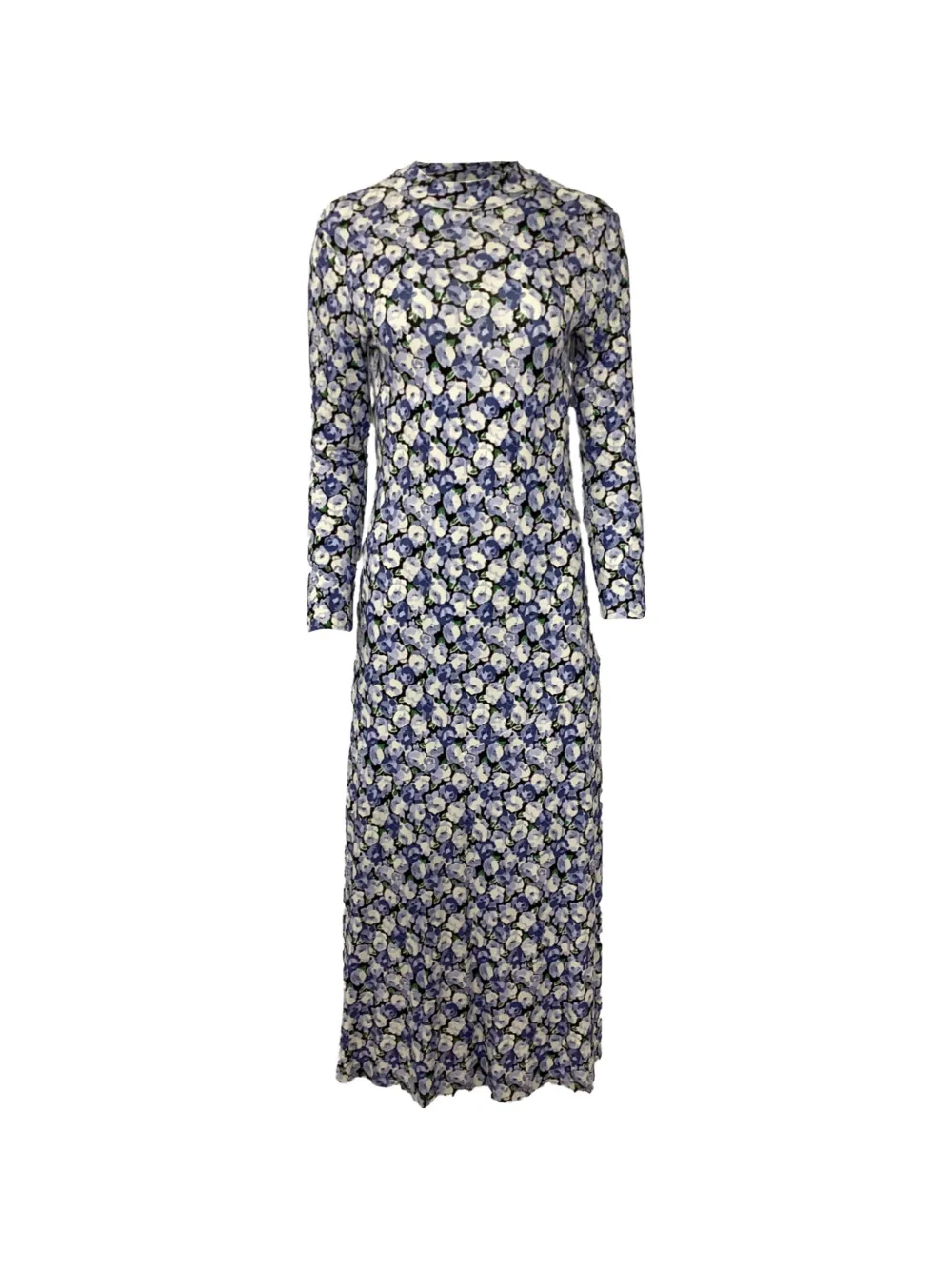 Rixo Elise floral-printed long-sleeve dress - Blu
