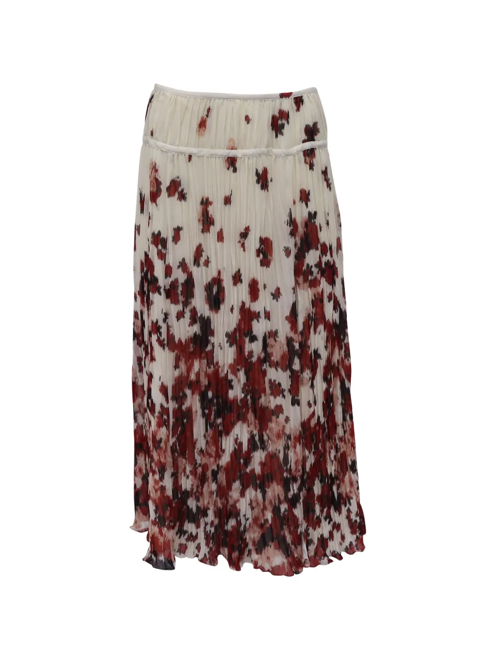 Altuzarra pleated floral-print midi skirt - Toni neutri
