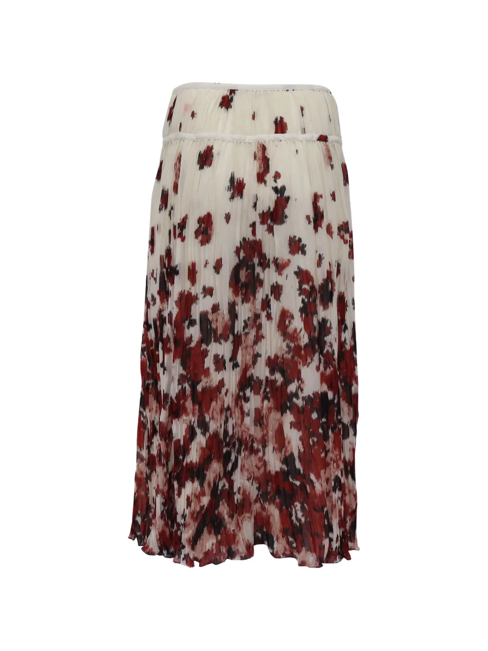 Altuzarra pleated floral-print midi skirt - Beige