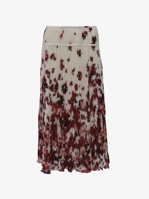 Altuzarra pleated floral-print midi skirt
