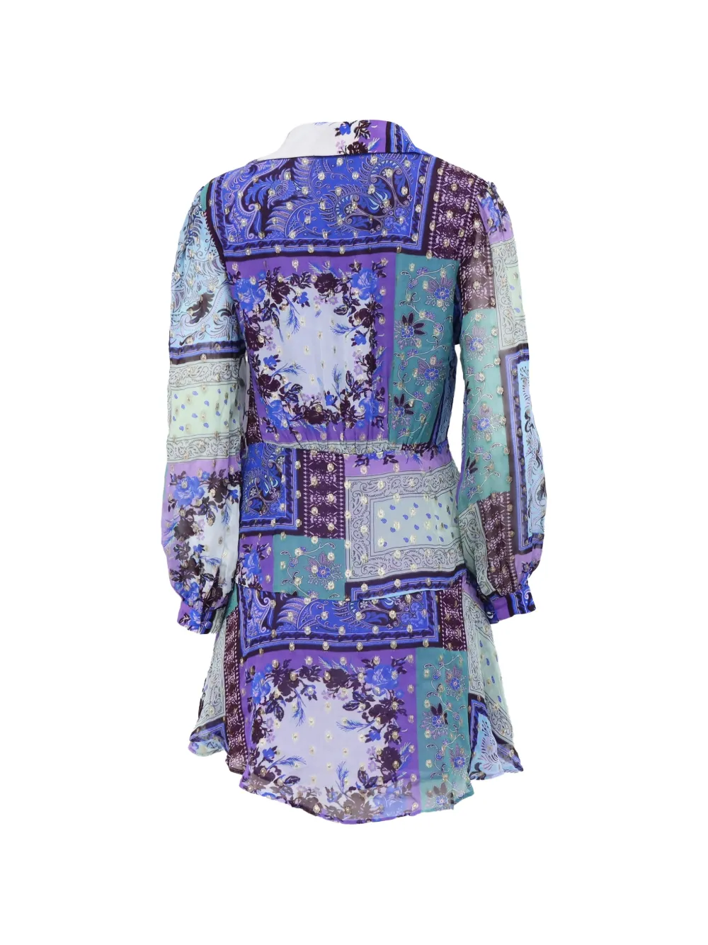 Rixo printed mini dress - Blauw