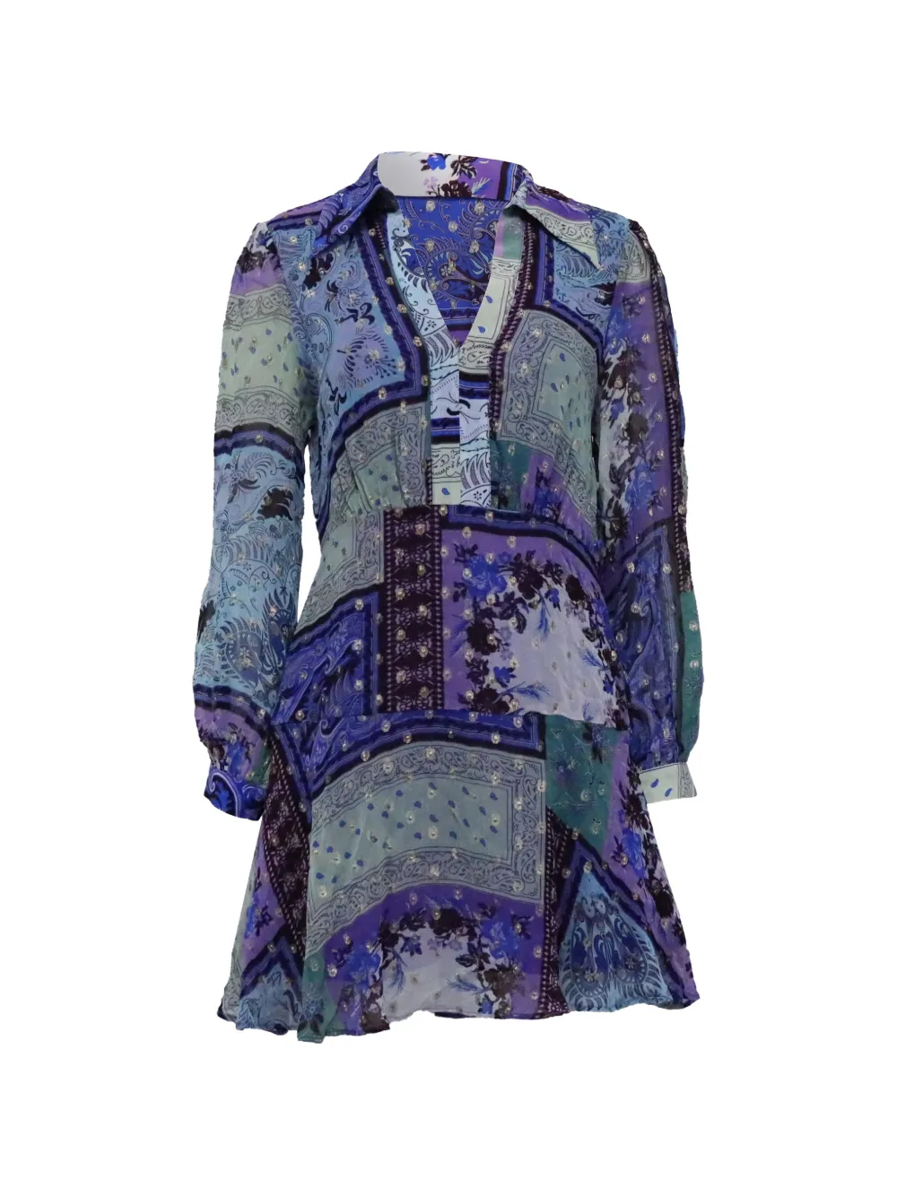 Rixo printed mini dress - Blu