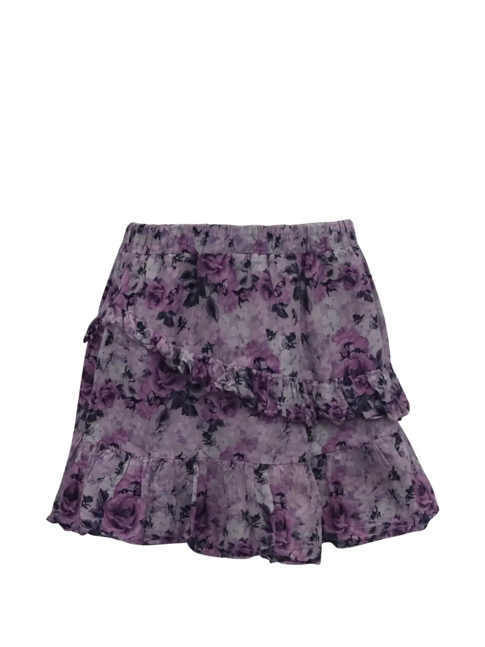 LoveShackFancy floral-print ruffle mini skirt - Viola
