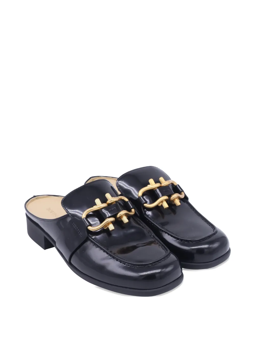 Bottega Veneta Pre-Owned Monsieur chain-detail mules - Zwart