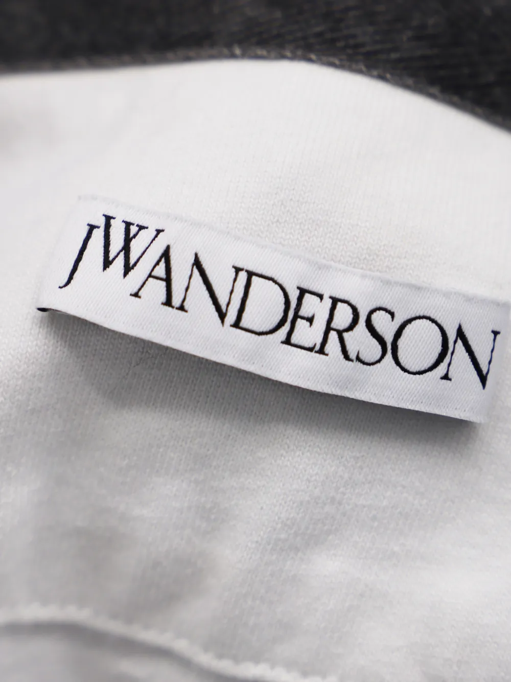 patchwork long-sleeve polo shirt