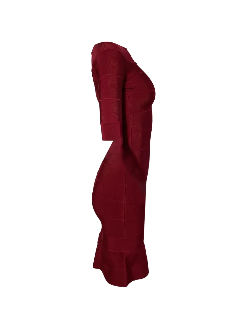 Boat-Neck Flared-Hem Dress