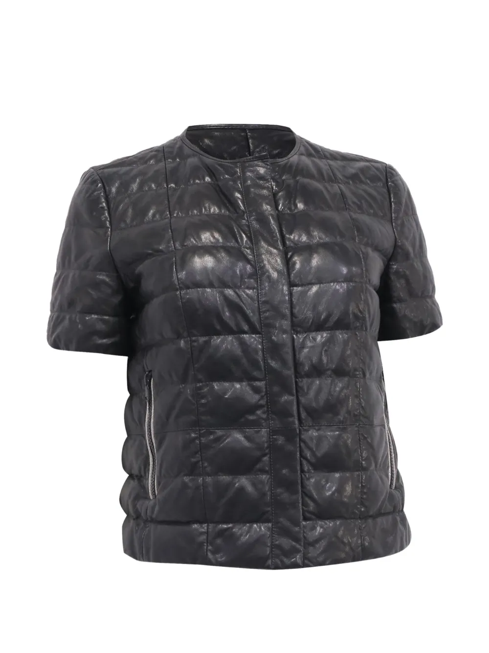 Brunello Cucinelli Vintage quilted short-sleeve jacket - Nero