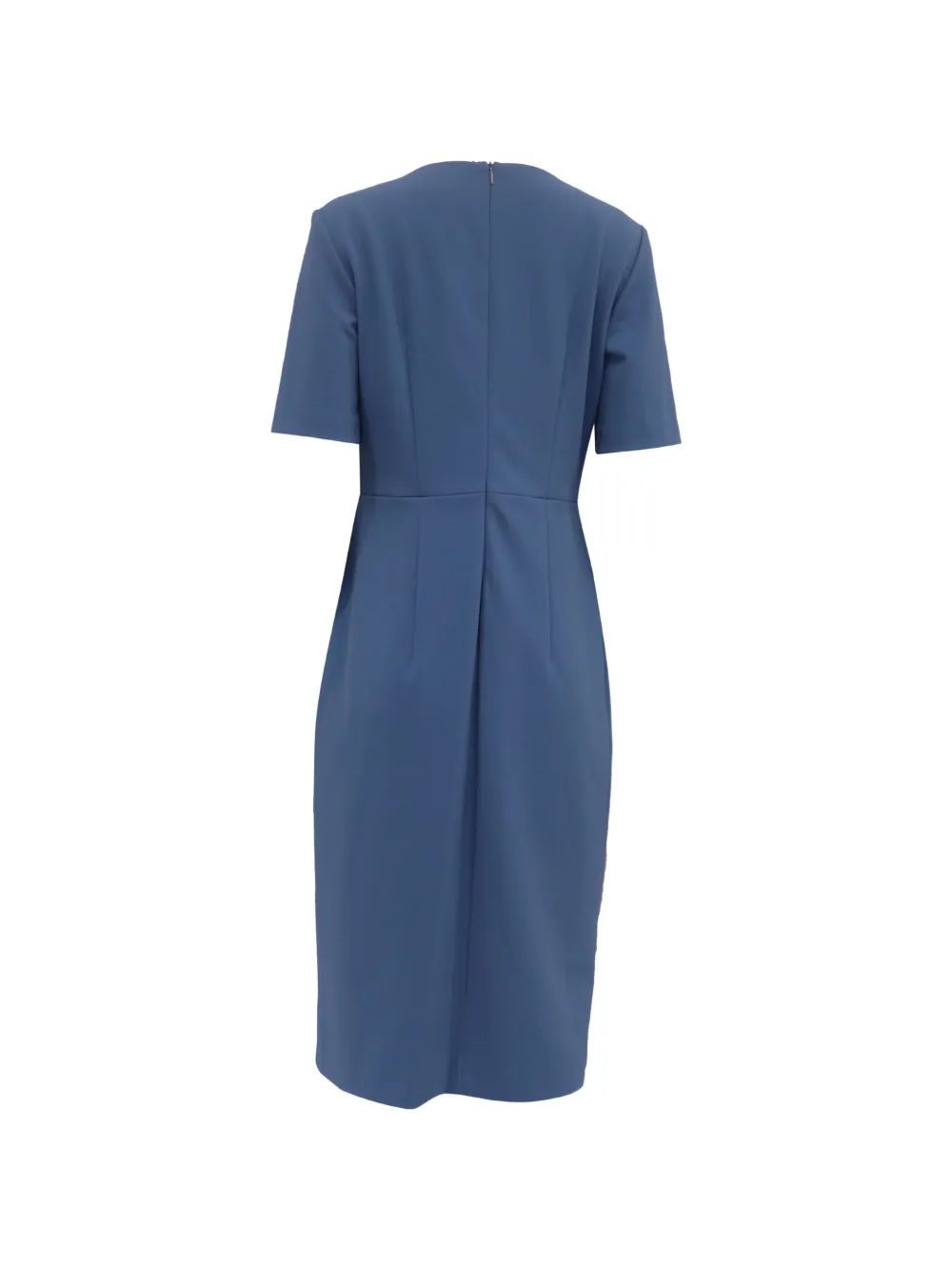 BOSS V-neck asymmetric midi dress - Blauw