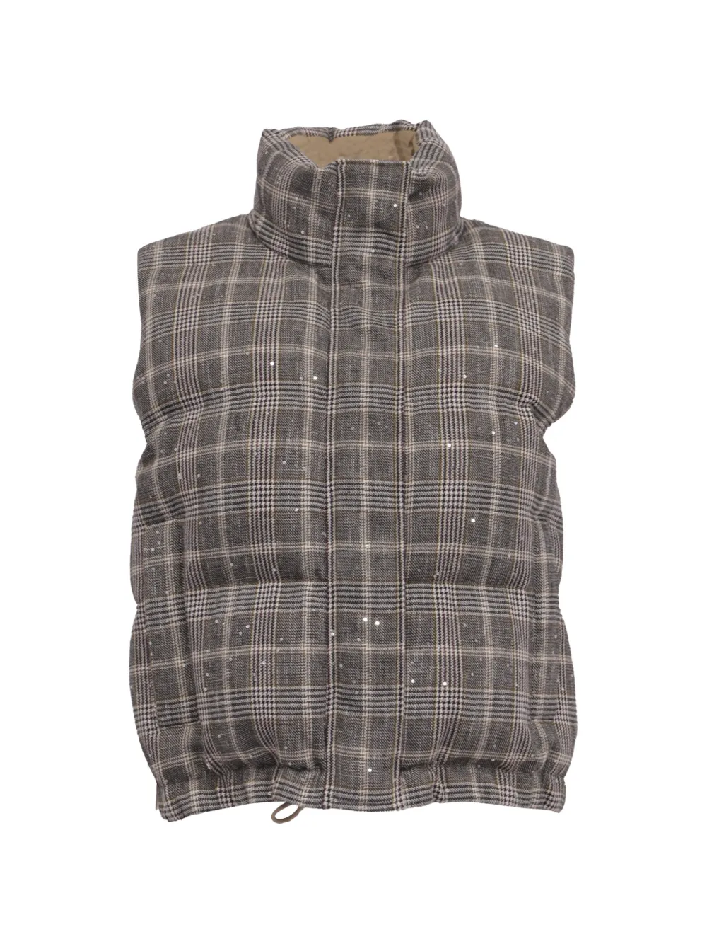 Brunello Cucinelli Vintage drawstring-detail gilet - Grigio