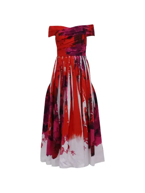 ERDEM vestido largo con hombros descubiertos