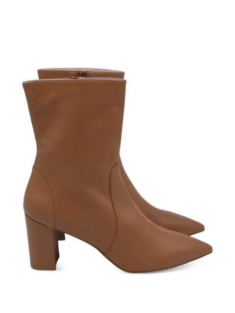 Stuart Weitzman leather pointed-toe ankle boots