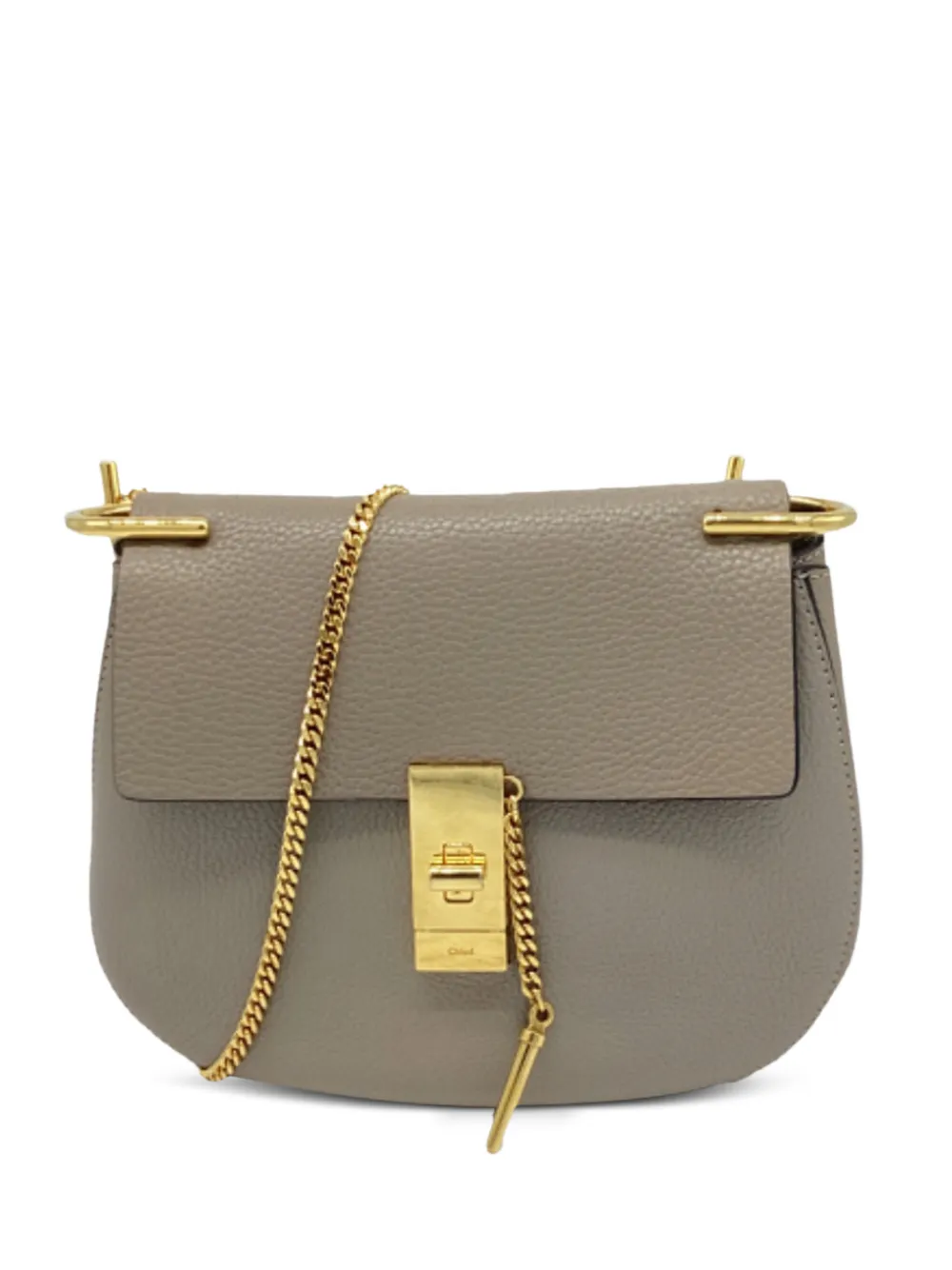 Chloé Vintage small Drew logo-detail chain shoulder bag - Grigio
