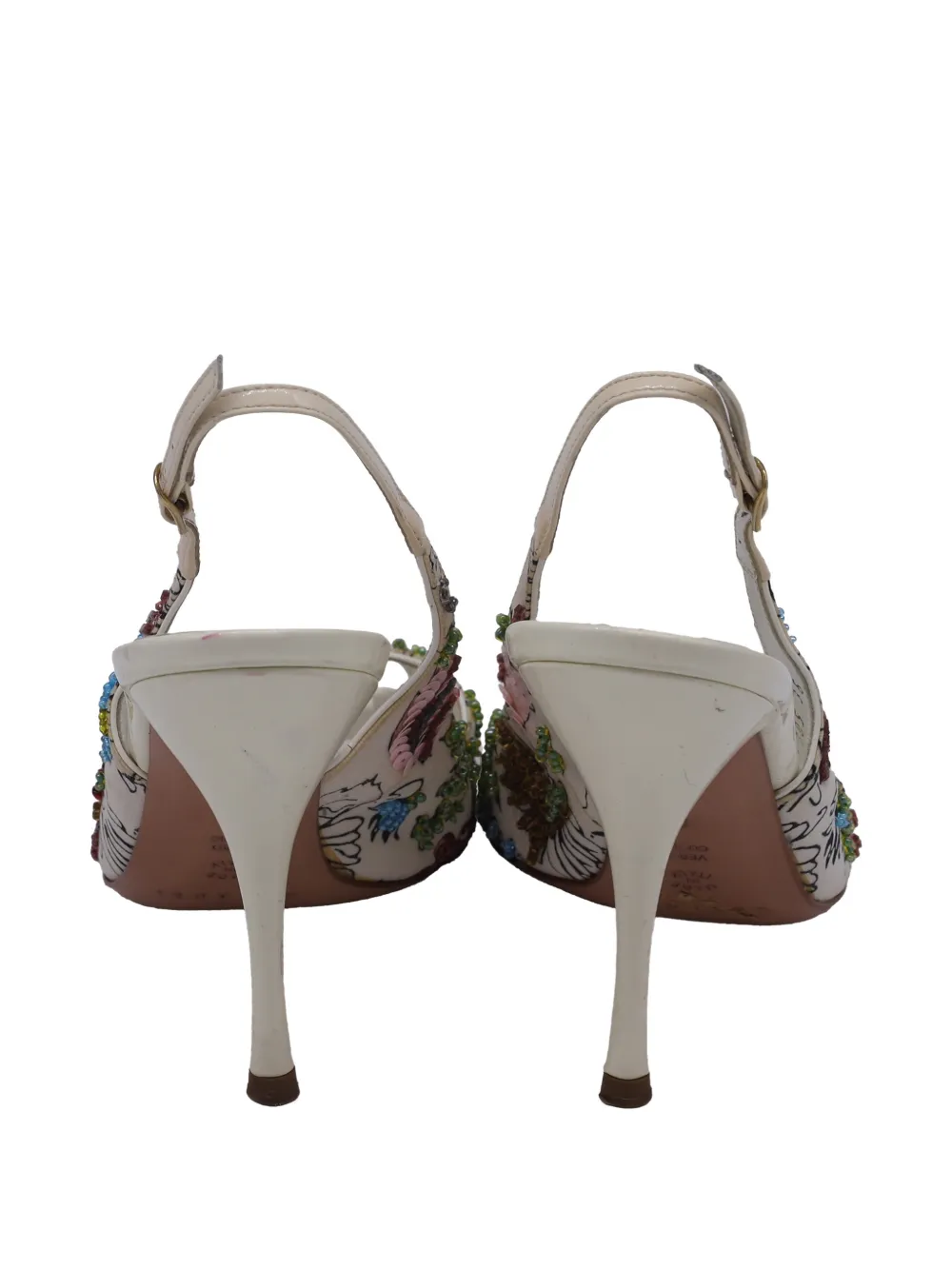 Casadei Vintage slingback peep-toe pumps - Beige