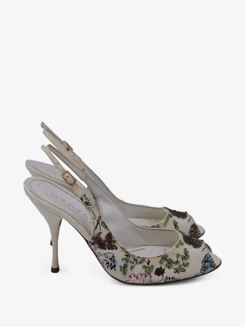 Casadei Vintage slingback peep-toe pumps