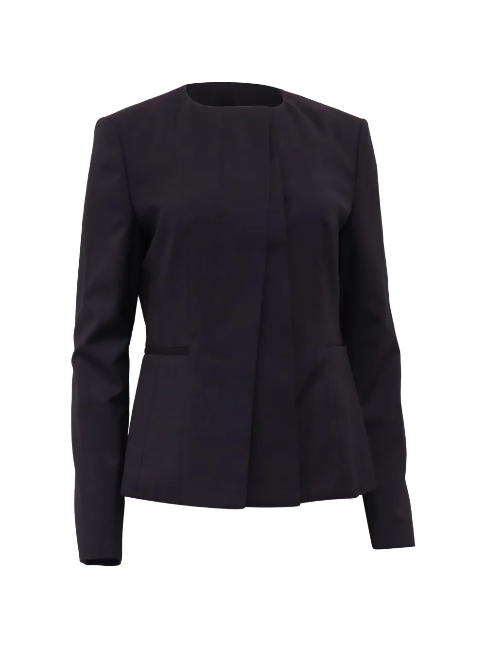 Pre-owned Hugo Boss Jadela Asymmetrical Blazer In Black