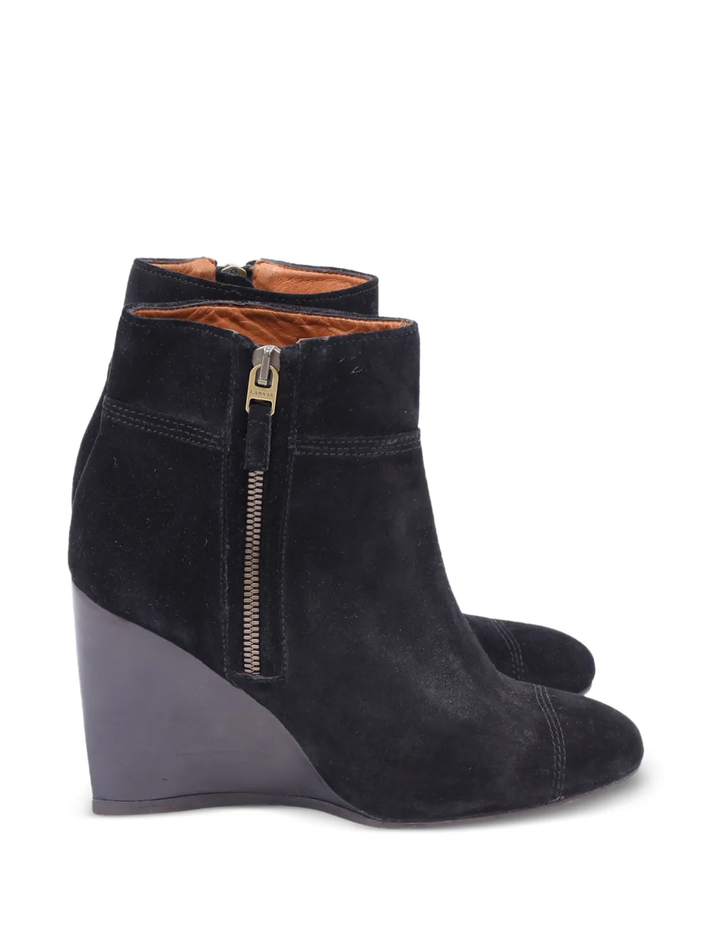 Lanvin Pre-Owned almond-toe ankle boots - Nero