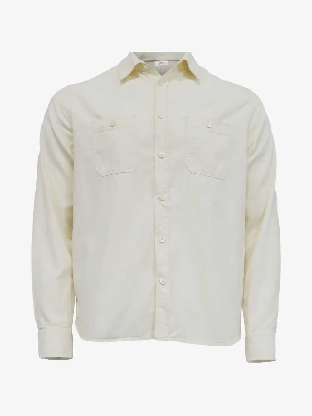 Mr P. buttoned flap-pocket long-sleeve shirt | Neutrals | Image 1