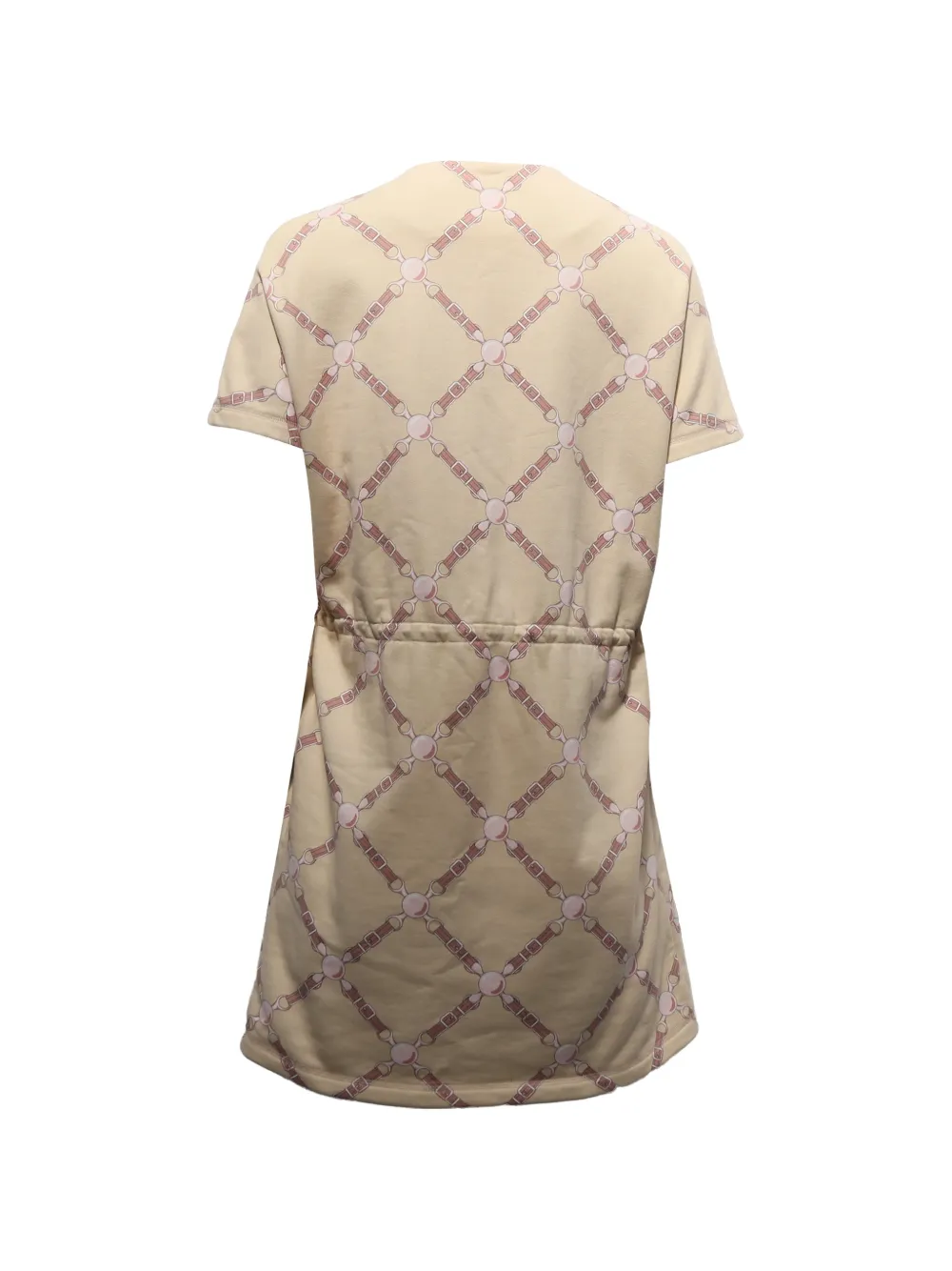 Herm&egrave;s Pre-Owned zipped printed mini dress - Beige