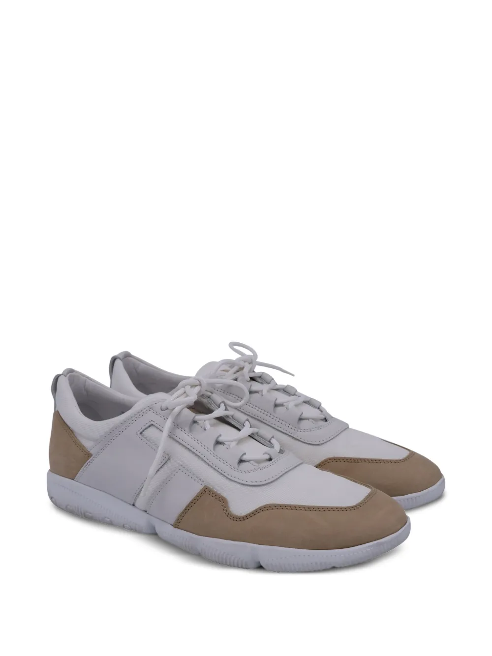 Tod's Vintage two-tone lace-up sneakers - Bianco