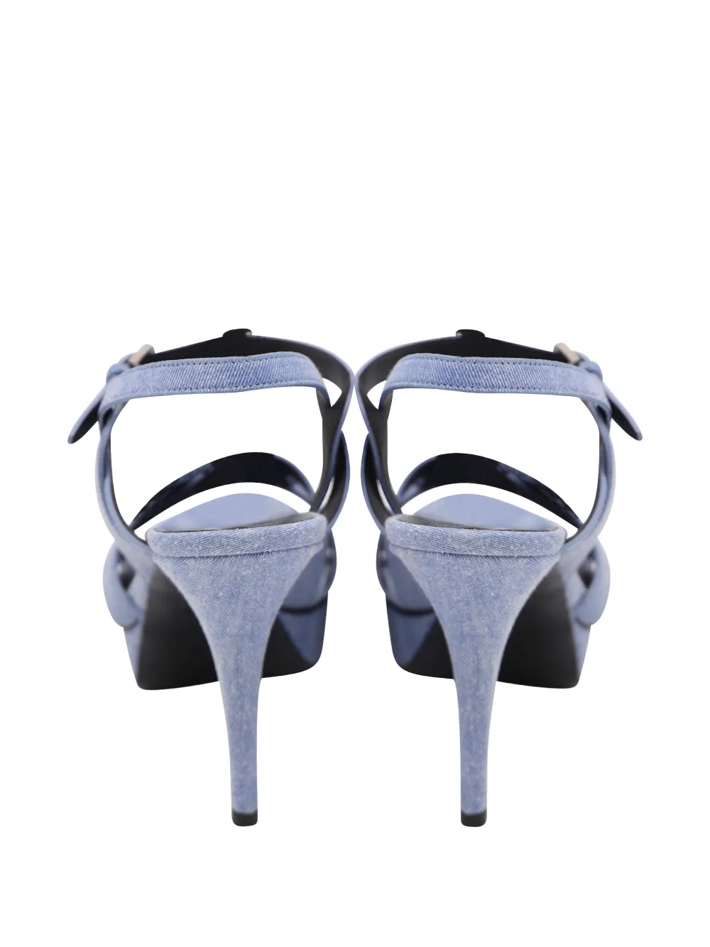 Saint Laurent Pre-Owned Tribute heeled sandals - Blauw