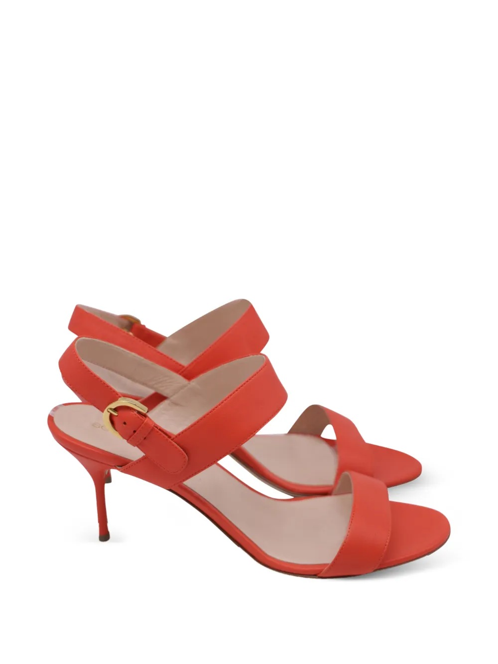Sergio Rossi Vintage slingback leather sandals - Orange