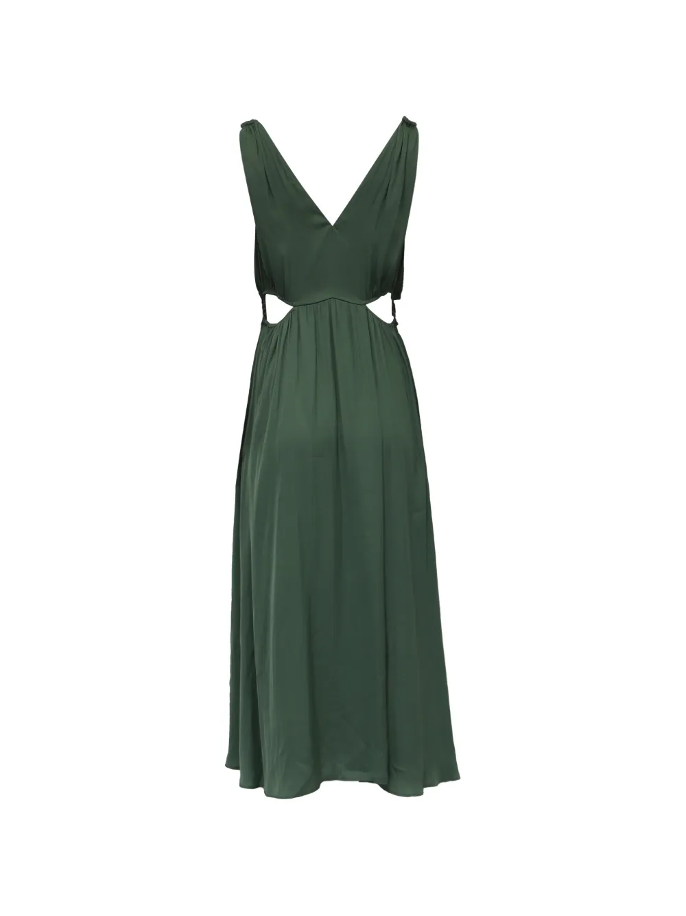 Maje cut-out V-neck midi dress - Groen