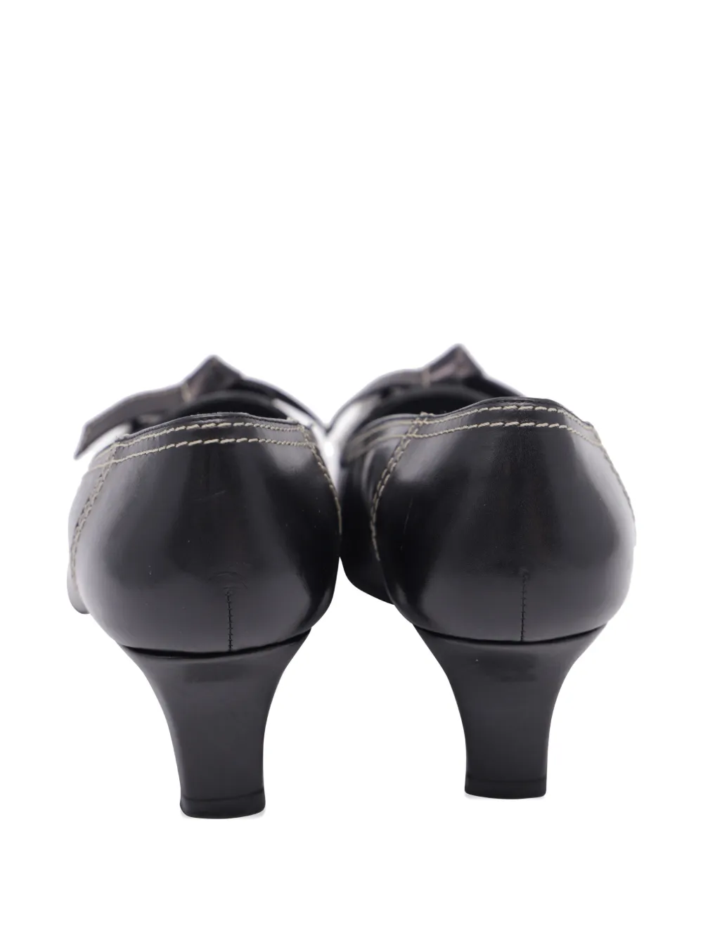 Stuart Weitzman bow square-toe heeled pumps - Zwart