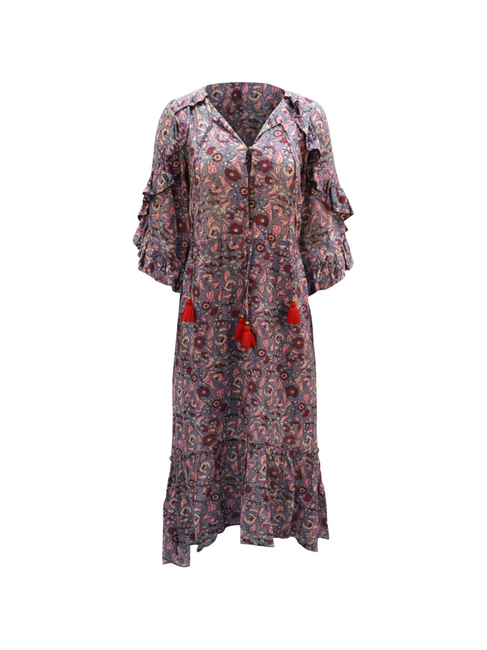 Figue Abito a fiori - Blu