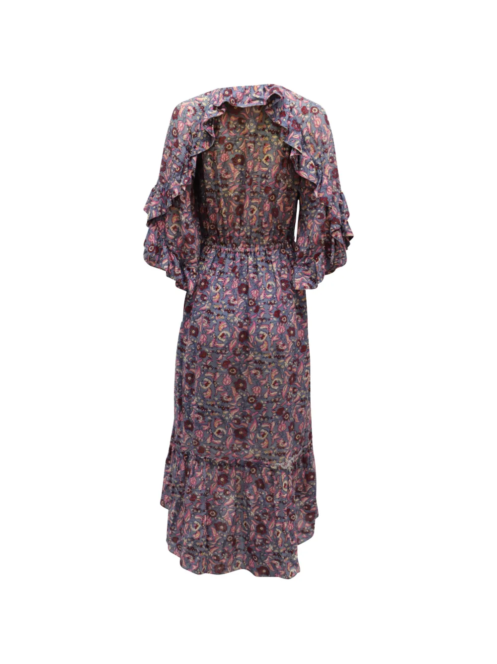 Figue floral-print tassel-detail dress - Blauw