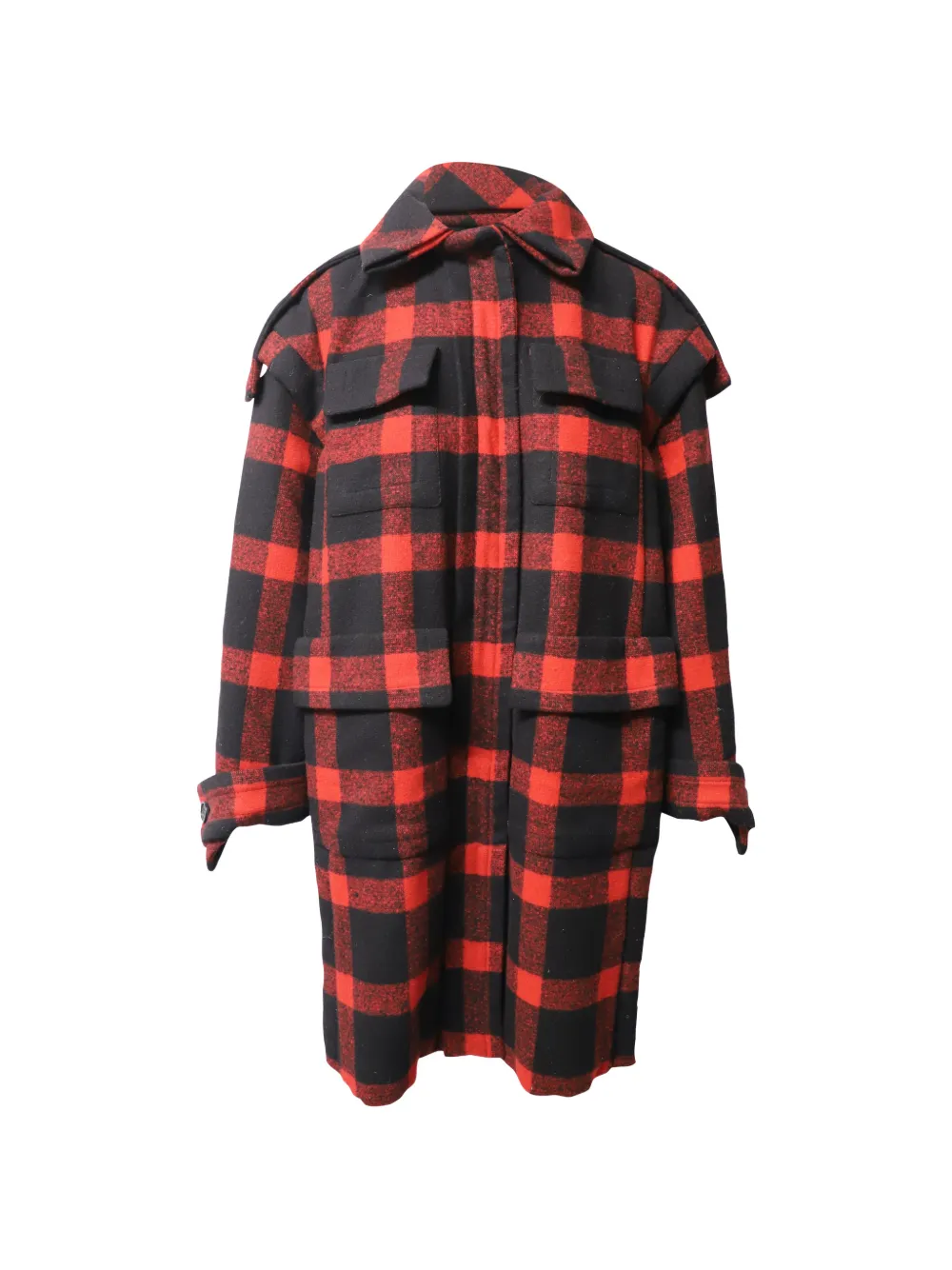 Burberry Pre-Owned 2011 plaid-pattern coat - Rosso