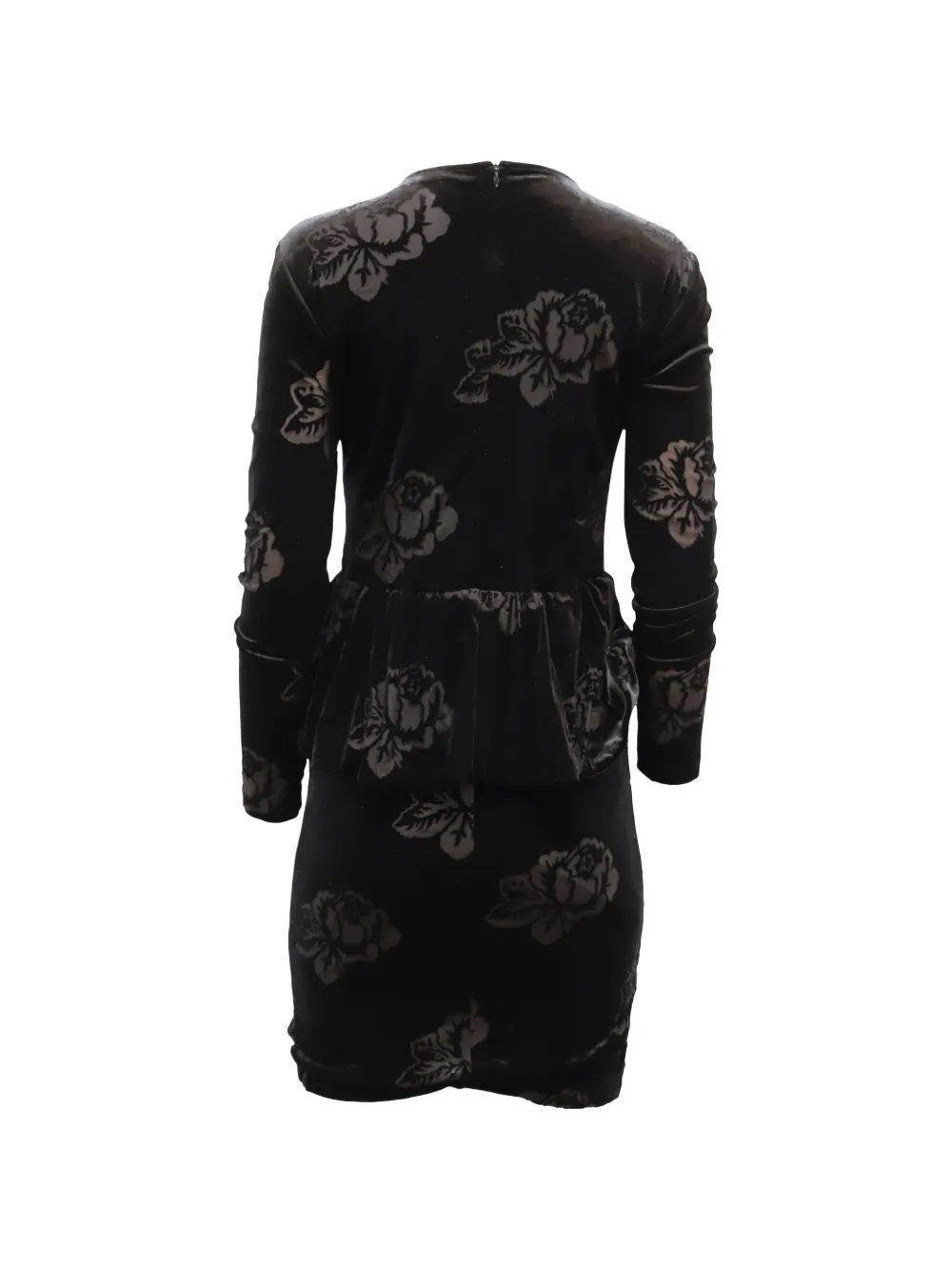 GANNI Bloomsbury floral mini dress - Zwart