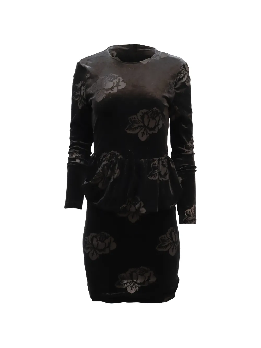 GANNI Bloomsbury floral mini dress - Nero