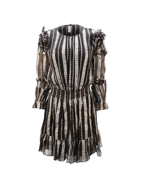 Michael Kors Vintage jacquard ruffled mini dress