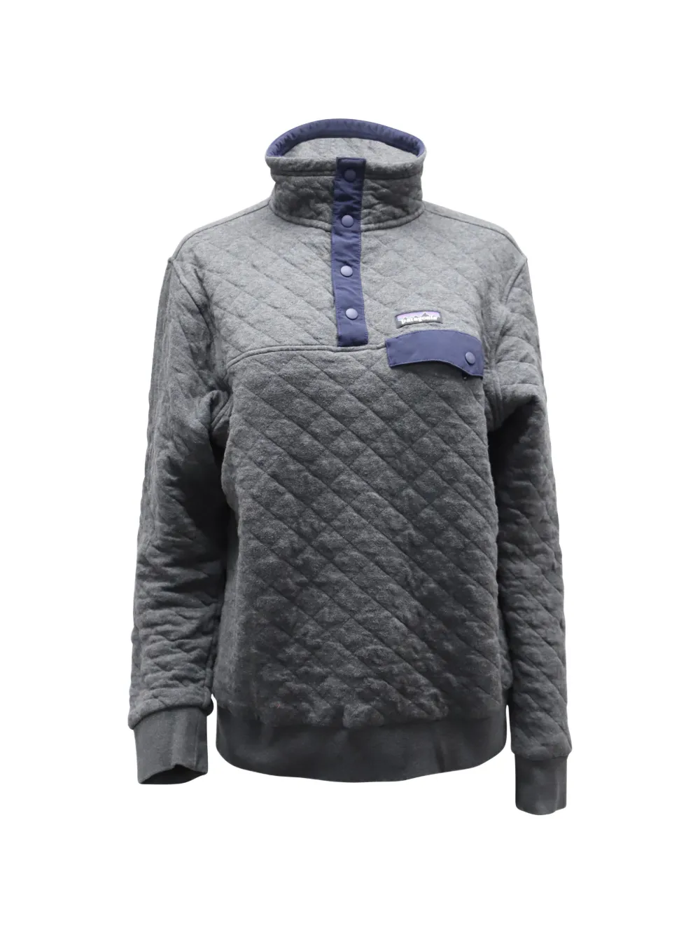 Patagonia quilted snap-button sweatshirt - Grigio