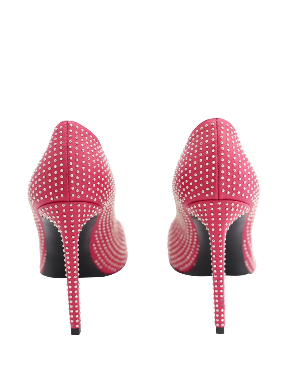 Saint Laurent Pre-Owned studded pointed pumps - Roze
