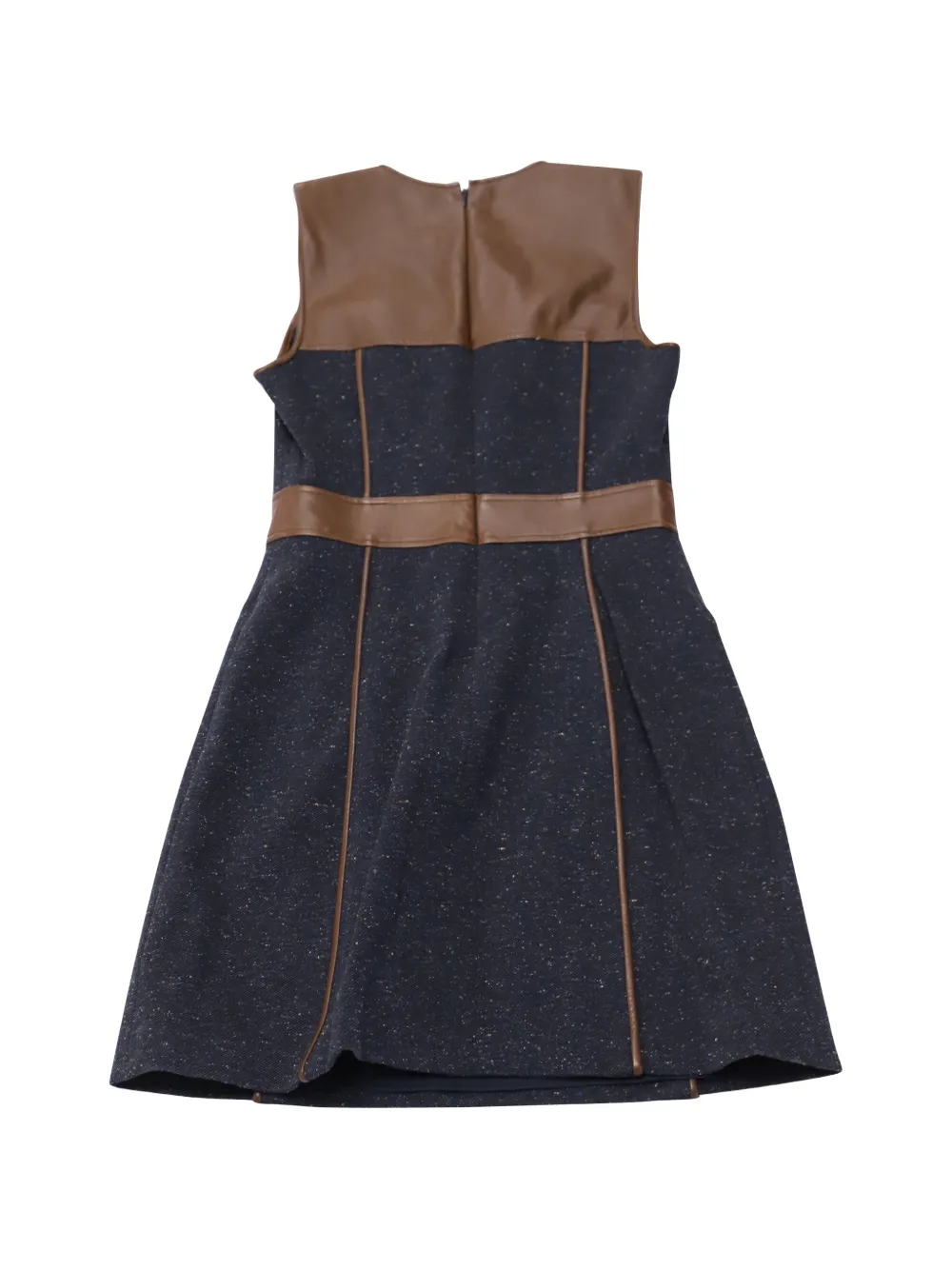 Theory leather-trim sheath dress - Blauw