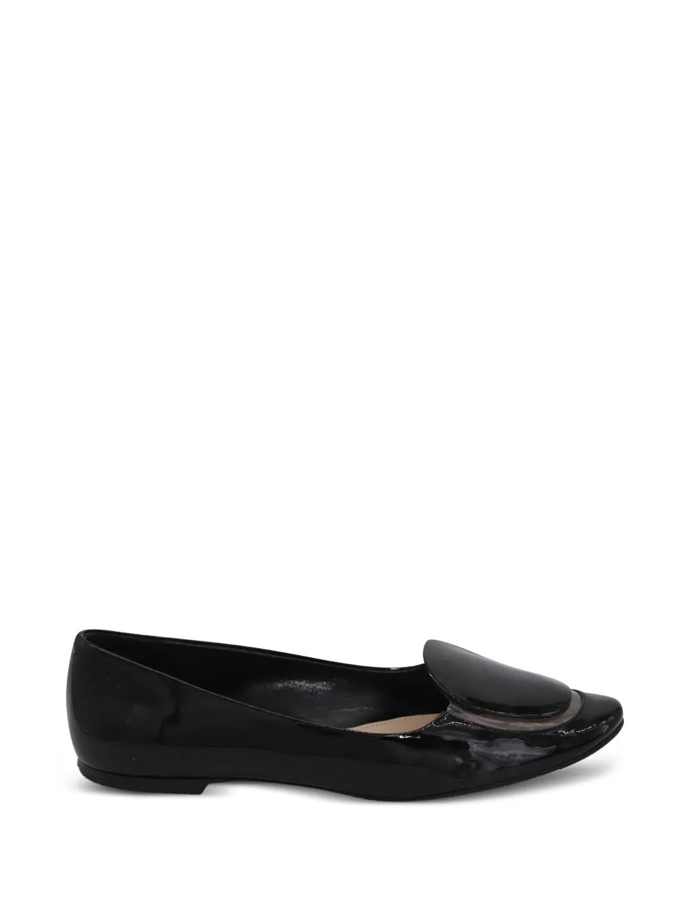 Miu Miu Pre-Owned patent-leather ballet flats - Nero