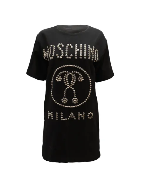 Moschino Pre-Owned vestido estilo playera con aplique del logo