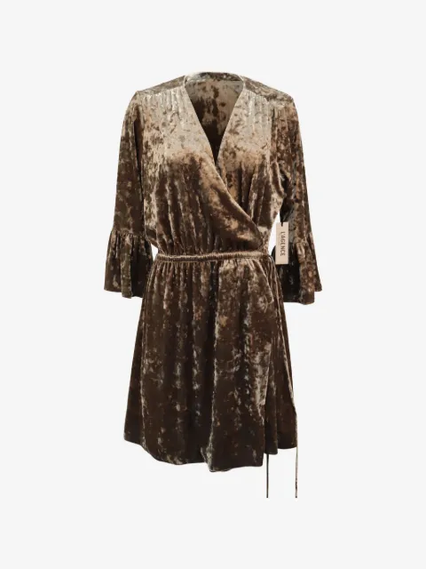 L'Agence Riley crushed velvet mini dress