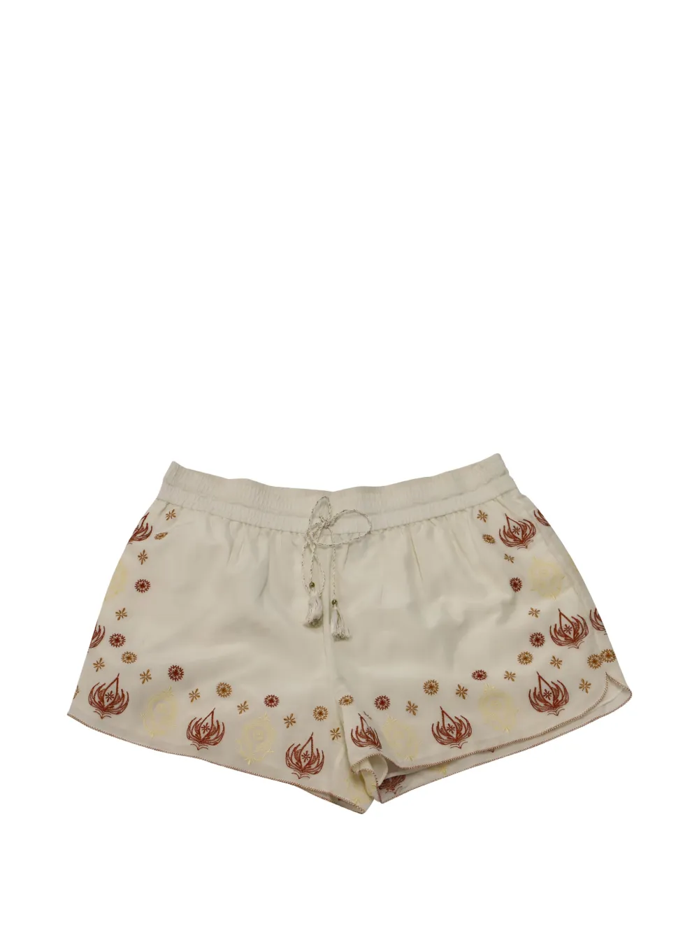 Rachel Zoe Stephanie embroidered drawstring shorts - Toni neutri
