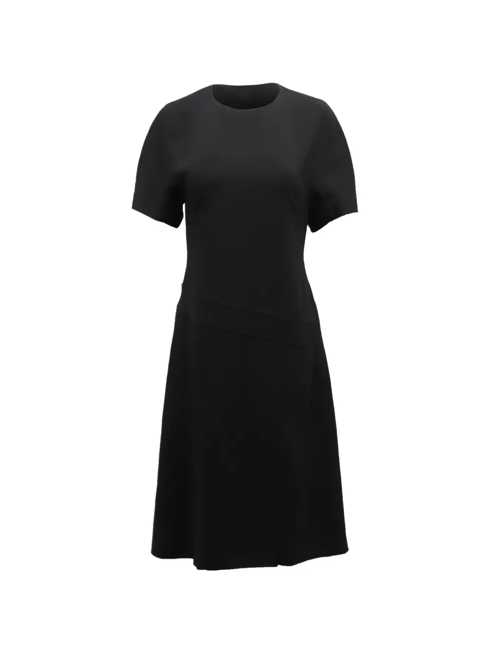Pre-Owned Alexander Wang pleated diagonal-waistband midi dress - Schwarz